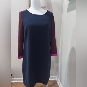 J Crew Collection Color Block Shift Dress Size 4
